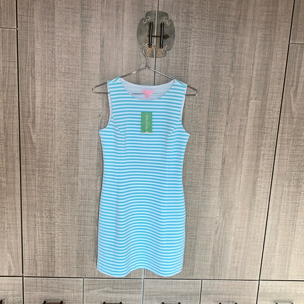 LIlly Pulitzer Shorely Ottoman Stripe Cut‎ Out Dress - Picture 16 of 16